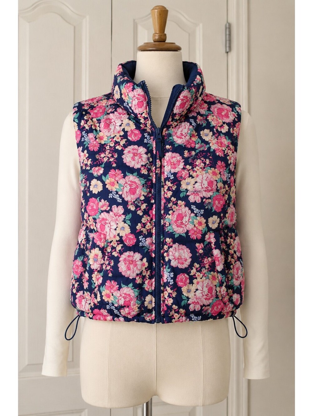 Simply Southern Floral Puffy Vest 00191